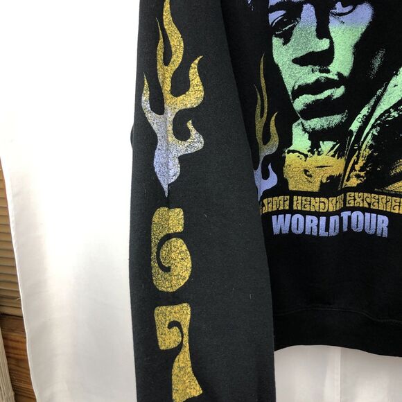 Jimi Hendrix Experience World Tour 67 Black Graphic Sweatshirt XL Rock Concert - Picture 3 of 10